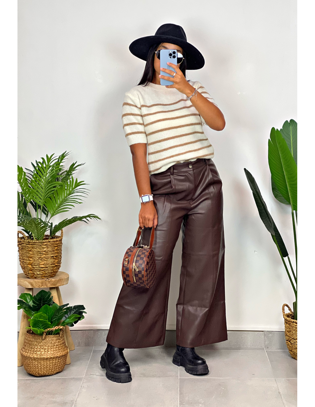 simili cuir pantalon zara